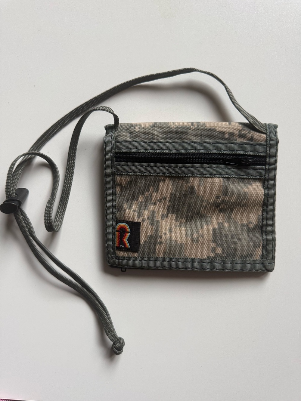 Rainbow of California Bifold Neck ID Camouflage Wallet-Made In USA-NWOT